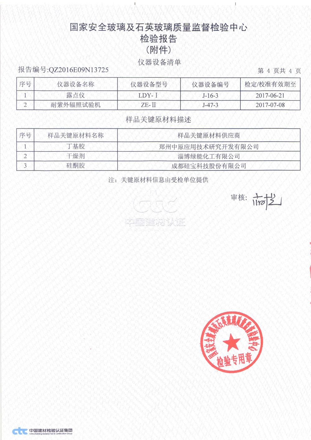 中空玻璃3C檢測報告4