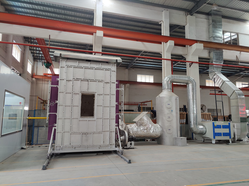 正在安裝調試的國內最大的防火玻璃燒檢設備